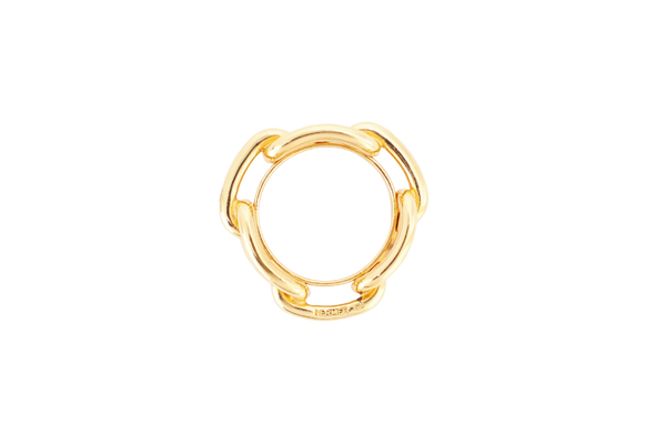 HERMES GOLD CHAINE D'ANCRE SCARF RING