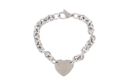 TIFFANY & CO. SV925 CENTRE HEART CHARM BRACELET
