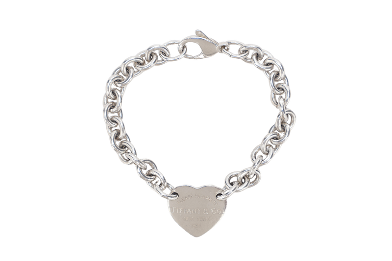TIFFANY & CO. SV925 CENTRE HEART CHARM BRACELET