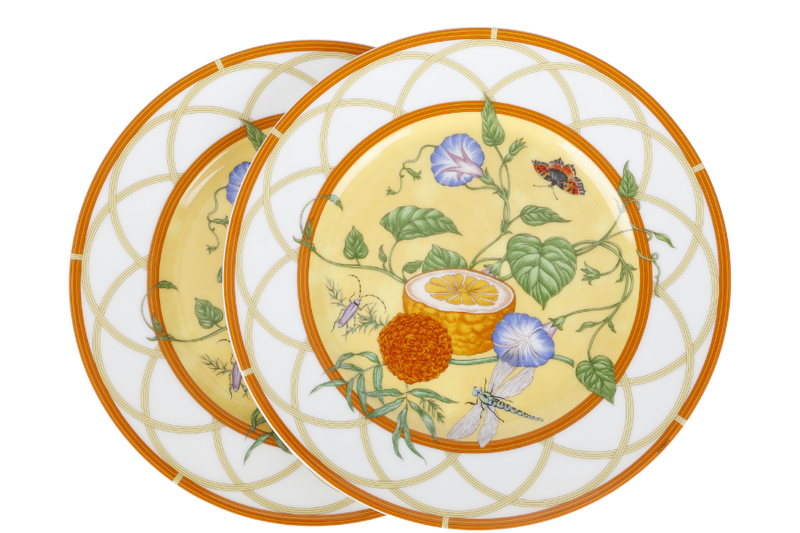 HERMES LA SIESTA PORCELAIN PLATE WITH BOX