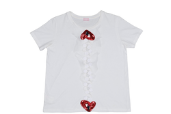 GIAMBA LOVE WHITE T SHIRT SIZE XXS