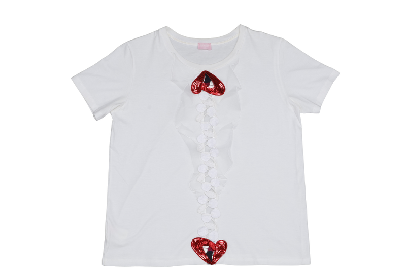 GIAMBA LOVE WHITE T SHIRT SIZE XXS