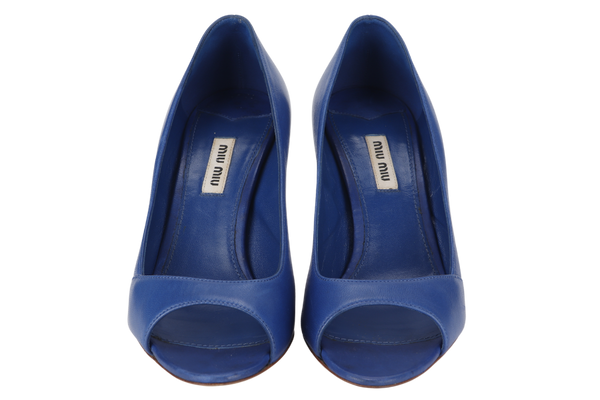 MIU MIU BLUE HIGH HEELS 39