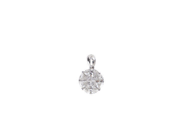 K18 750 WHITE GOLD PENDANT WITH DIAMONDS