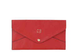 LOUIS VUITTON VEAU CACHEMIRE ENVELOPE POUCH CHINESE NEW YEAR PIG RED LEATHER GOLD HARDWARE NO DUST COVER