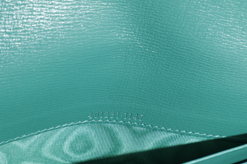 GUCCI 401231 1147 GREEN SERPENTI BUCKLE, WITH DUST COVER & BOX