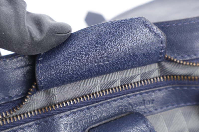 PROENZA SCHOULER PS 1 MEDIUM NAVY BLUE GOLD HARDWARE WITH STRAPS AND DUST COVER