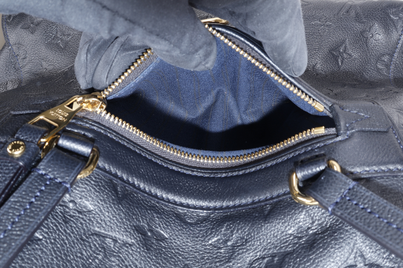 LOUIS VUITTON LUMINEUSE PM BLACK MONOGRAM EMPREINTE LEATHER GOLD HARDWARE WITH PADLOCK, KEYS , STRAPS AND DUST COVER