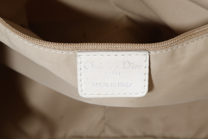 CHRISTIAN DIOR MULTI POCKET TOTE BEIGE OBLIQUE CANVAS SILVER HARDWARE NO DUST COVER