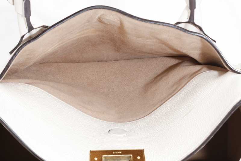 LOUIS VUITTON M20600 ON MY SIDE BEIGE CALF LEATHER GOLD HARDWARE WITH DUST COVER AND STRAPS