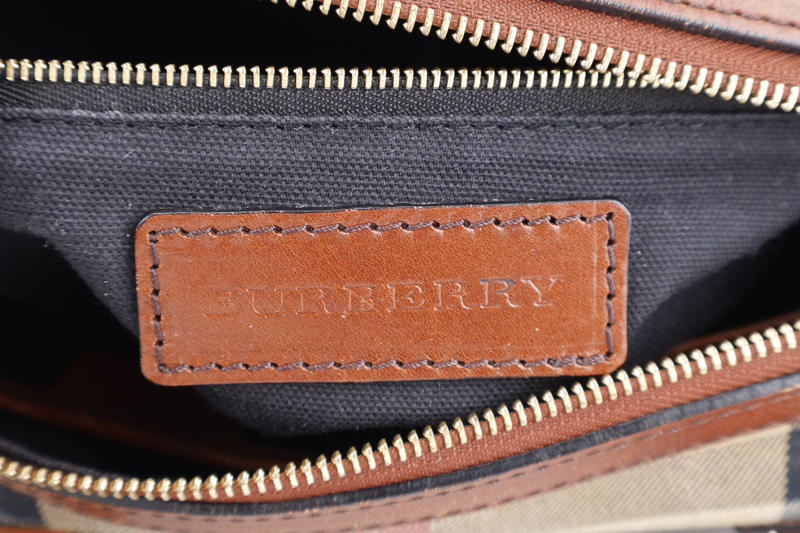 BURBERRY ALCHESTER BRIDLE HOUSE CHECK BOWLER BAG (3786555-26R) WITH DUST COVER