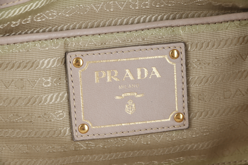 PRADA TESSUTO GAUFRE (BN1792) POMICE GOLD HARDWARE WITH DUST COVER AND CARD