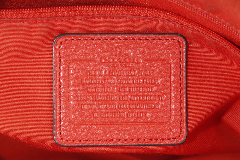 COACH F36675 SMALL KELSEY SATCHEL BRIGHT ORANGE CARMINE PEBBLE LEATHER