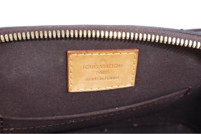 LOUIS VUITTON ALMA BB AMARANTE VERNIS (M12173) GOLD HARDWARE WITH LOCK&KEYS , DUST COVER, STRAPS AND BOX