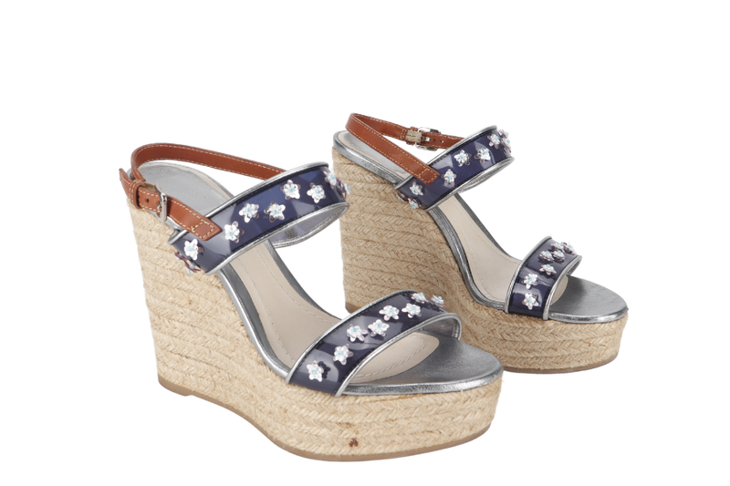 CHRISTIAN DIOR WEDGES SANDALS SIZE 38