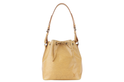 LOUIS VUITTON PETIT NOE DRAWSTRING SHOULDER BAG (M44101) YELLOW EPI LEATHER GOLD HARDWARE NO DUST COVER