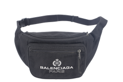 BALENCIAGA EXPLORER BUMBAG BLACK CANVAS NO DUST COVER