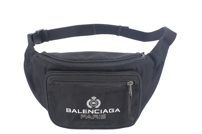 BALENCIAGA EXPLORER BUMBAG BLACK CANVAS NO DUST COVER