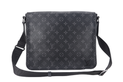 LOUIS VUITTON DISTRICT MESSENGER MM (M45271) MONOGRAM ECLIPSE SILVER HARDWARE NO DUST COVER