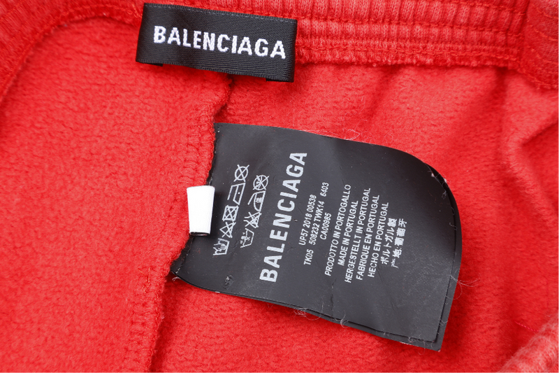 BALENCIAGA CHILDREN RED SWEAT LONG PANTS SIZE 6