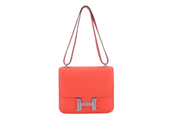 HERMES CONSTANCE 23 ENAMEL BUCKLE CAPUCINE EVERCOLOR STAMP A (YEAR 2017) NO DUST COVER