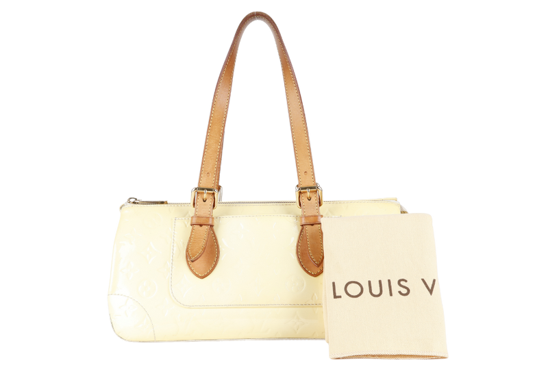 LOUIS VUITTON M93508 ROSEWOOD AVENUE PERLE VERNIS SHOULDER BAG WITH DUST COVER