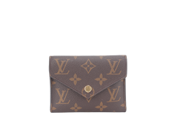 LOUIS VUITTON M62360 VICTORINE WALLET MONOGRAM COATED CANVAS GOLD HARDWARE NO DUST COVER