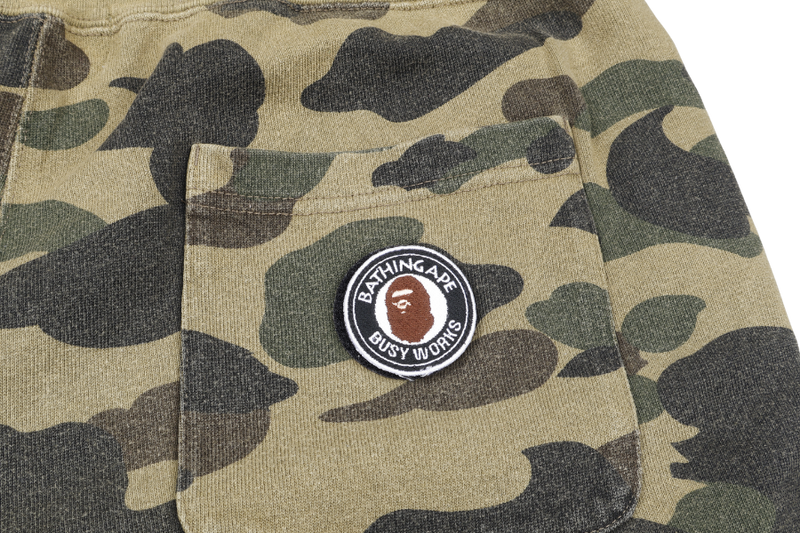A BATHING APE BAPE 1ST CAMO ATS SWEAT SHORTS GREEN MENS SIZE XL