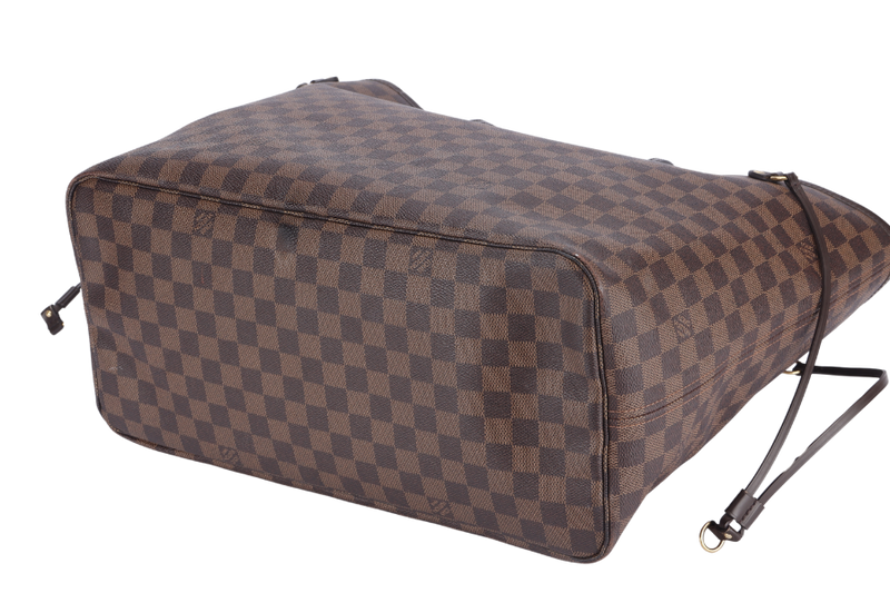 LOUIS VUITTON N41357 NEVERFULL (FL3171) GM SIZE DAMIER EBÈNE CANVAS GOLD HARDWARE NO DUST COVER