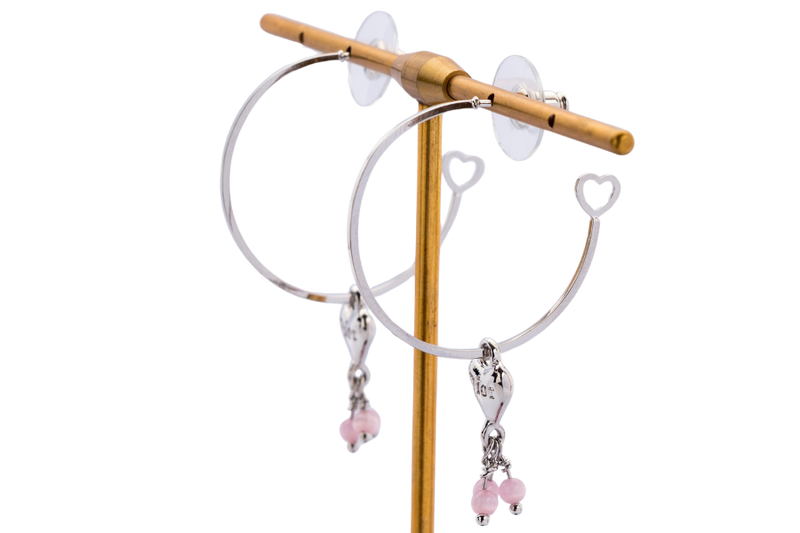 Christian Dior Silver Earing Dangling D with Crystal, no Box