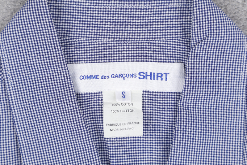 COMME DES GARCONS SHIRT BLUE CHECK SIZE S