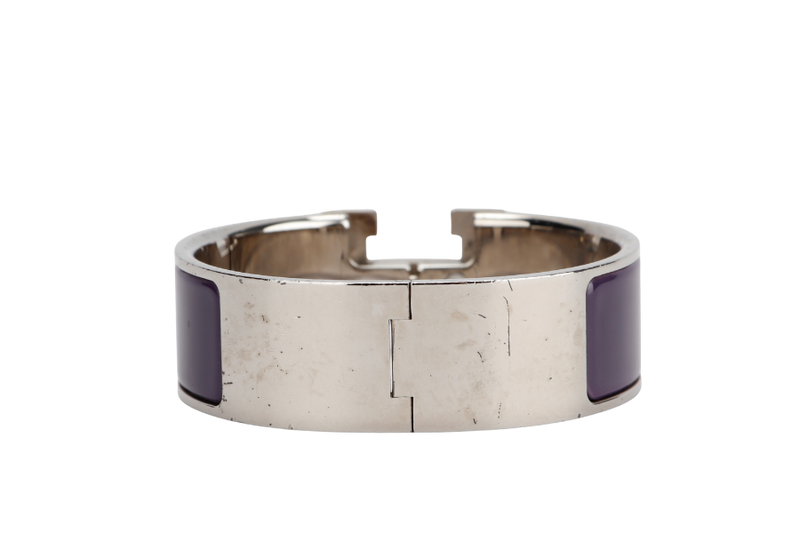 HERMES CLIC CLAC 2CM PM SIZE VIOLET COLOR SILVER HARDWARE WITH BOX