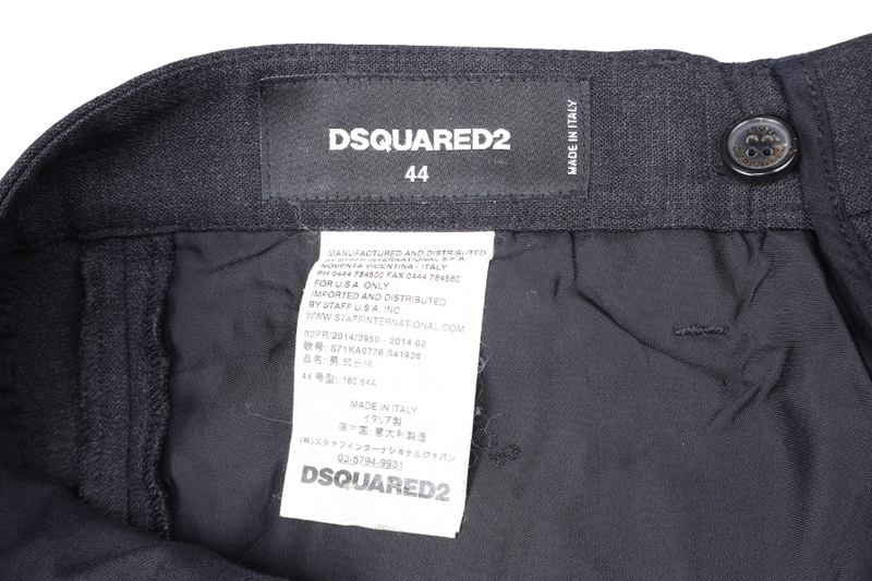 DSQUARED 2 BLACK LONG PANTS SIZE 44