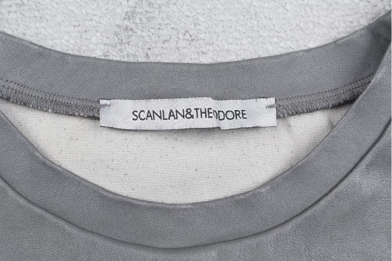 SCANLAN & THEODORE GREY LEATHER SHIRT