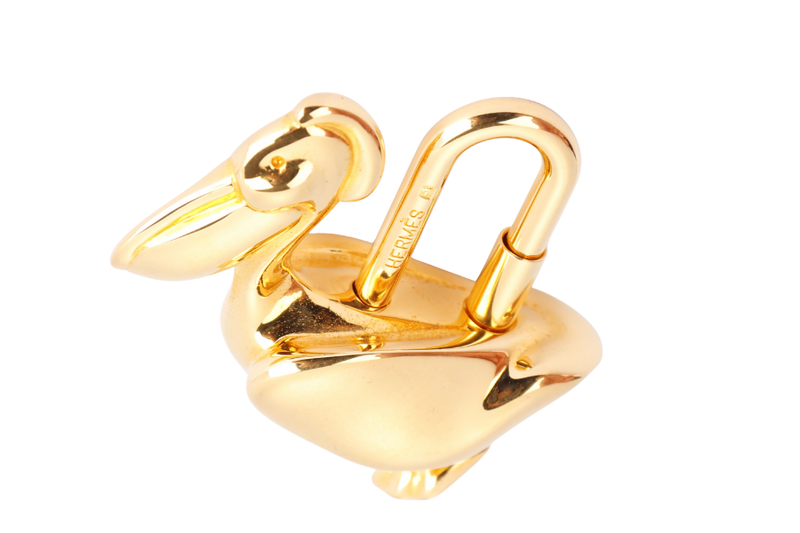 Hermes Pelican Gold Lock Charm