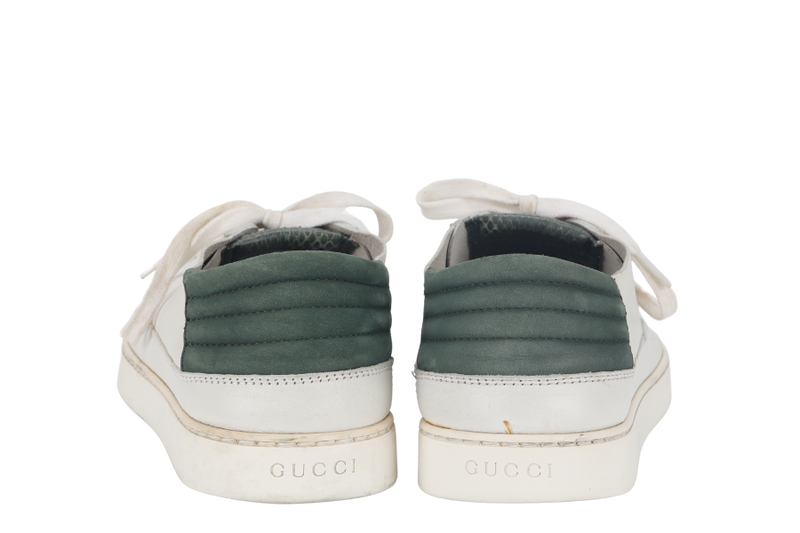 GUCCI LOW-TOP WHITE SNEAKERS 8.5