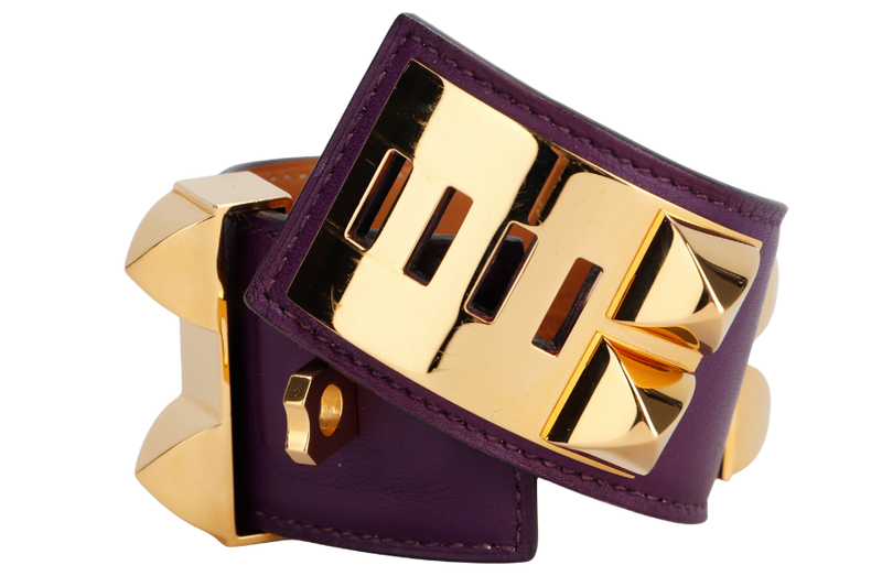Hermes CDC Cassis Purple Color, Gold Hardware, Stamp P