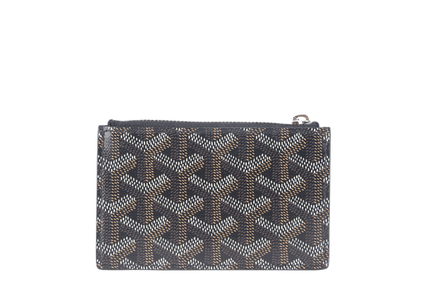 GOYARD BOURBON ZIPPED CARD HOLDER BLACK COLOR WITH BOX