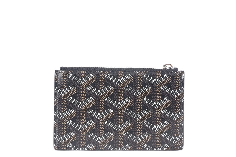 GOYARD BOURBON ZIPPED CARD HOLDER BLACK COLOR WITH BOX
