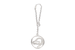 HERMES SV925 SILVER KEY CHAIN WITH HOUSE SHOE CHARM NO BOX