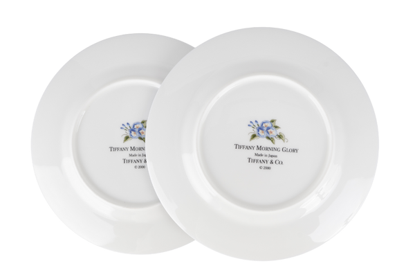 TIFFANY MORNING GLORY PORCELAIN ROUND PLATE NO BOX