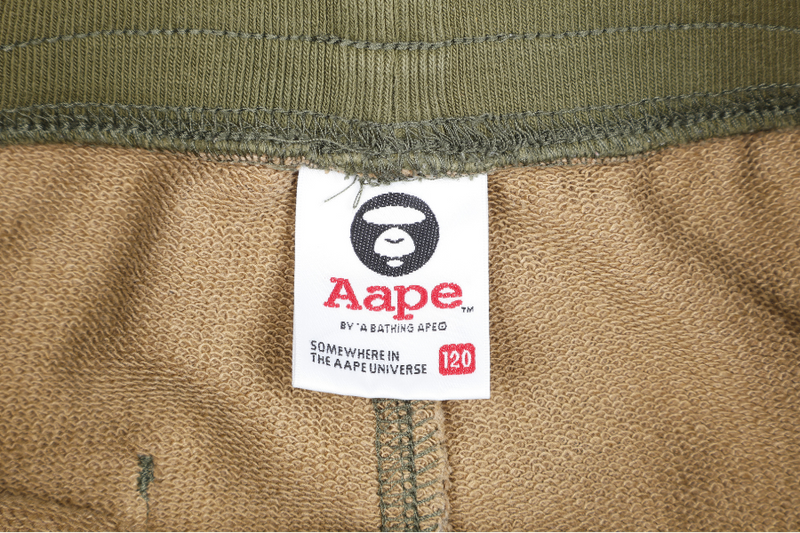 A BATHING APE AAPE CAMO SWEATPANTS GREEN KIDS SIZE 120
