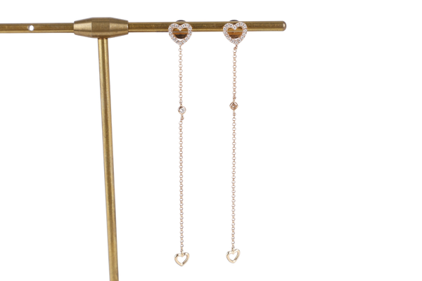 K18 750 YELLOW GOLD EARRINGS WITH DIAMONDS