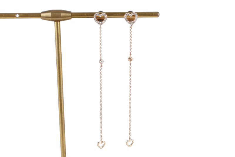 K18 750 YELLOW GOLD EARRINGS WITH DIAMONDS