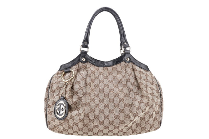 GUCCI SUKEY TOTE BAG BEIGE CANVAS WITH GOLD HARDWARE NO DUST COVER