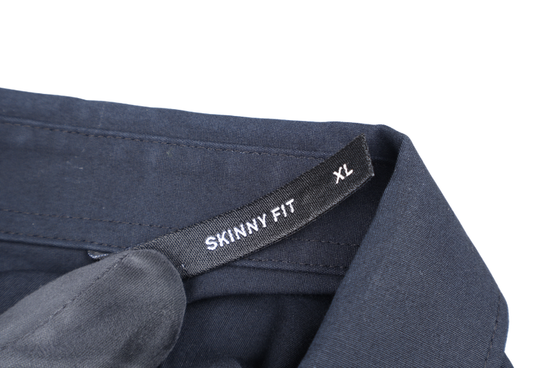 BLACKBARRETT BY NEIL BARRETT SKINNY FIT NAVY BLUE SHIRT SIZE XL