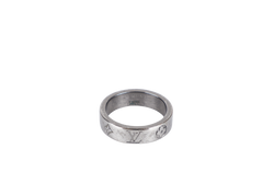 LOUIS VUITTON THIN RING M1181L SIZE L SILVER 925 BLACK IT AK1294