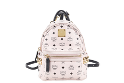 MCM PINK VISETOS STARK BACKPACK WITH STRAPS AND CARD NO DUST COVER