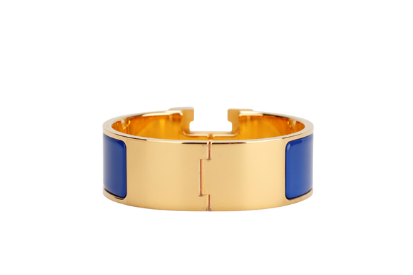 HERMES CLIC CLAC 2CM PM SIZE ROYAL BLUE GOLD HARDWARE WITH BOX