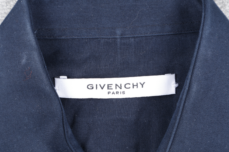 GIVENCHY BLUE LONG SLEEVE SLIM FIT SHIRT 39